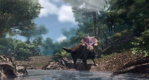 medusaceratops jurassic dinosaur low-poly 3D model