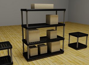 3d plastic shelves