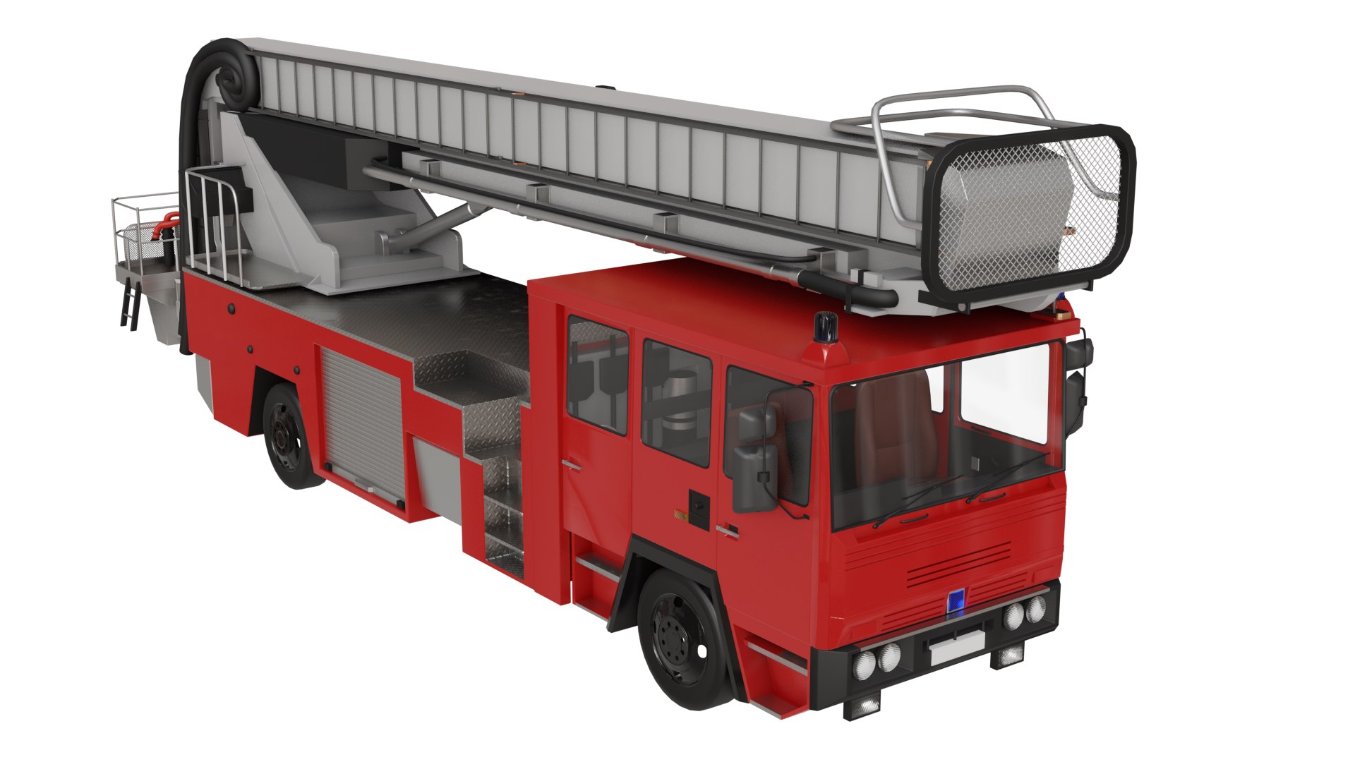 3D Shelvoke Ladder Fire Engine Model - TurboSquid 2222726