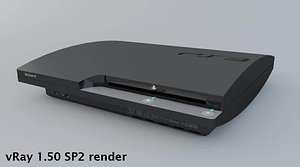 ps3 slim playstation 3 3d model