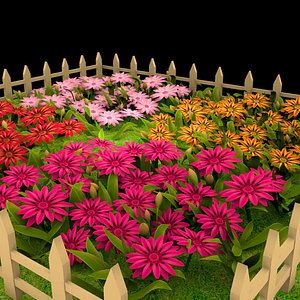 3d gazania garden model