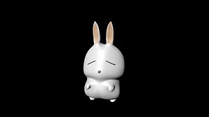 free resolution cartoon rabbit 3d model