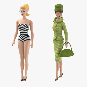 3D classic barbie dolls