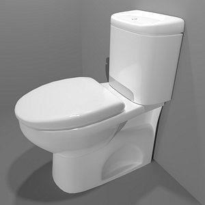 3D pbr coupled toilet suite