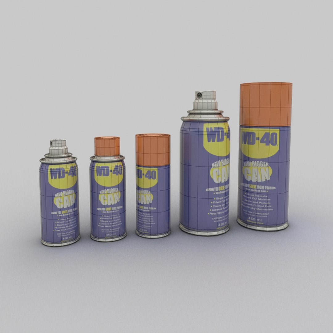 Gun Oil Wd40 Cans 3d Model