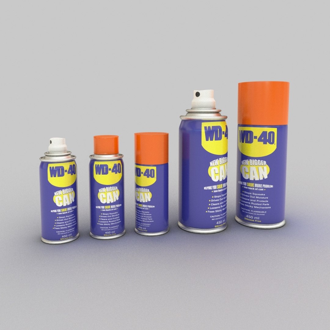 Gun Oil Wd40 Cans 3d Model