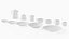 White Tableware Set and Plates 3D model