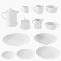 White Tableware Set and Plates
