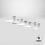White Tableware Set and Plates 3D model