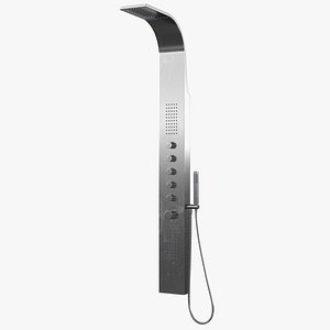 3D model Thermostatic Shower Column With Jets