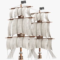 Detailed Sailing Ship Mast