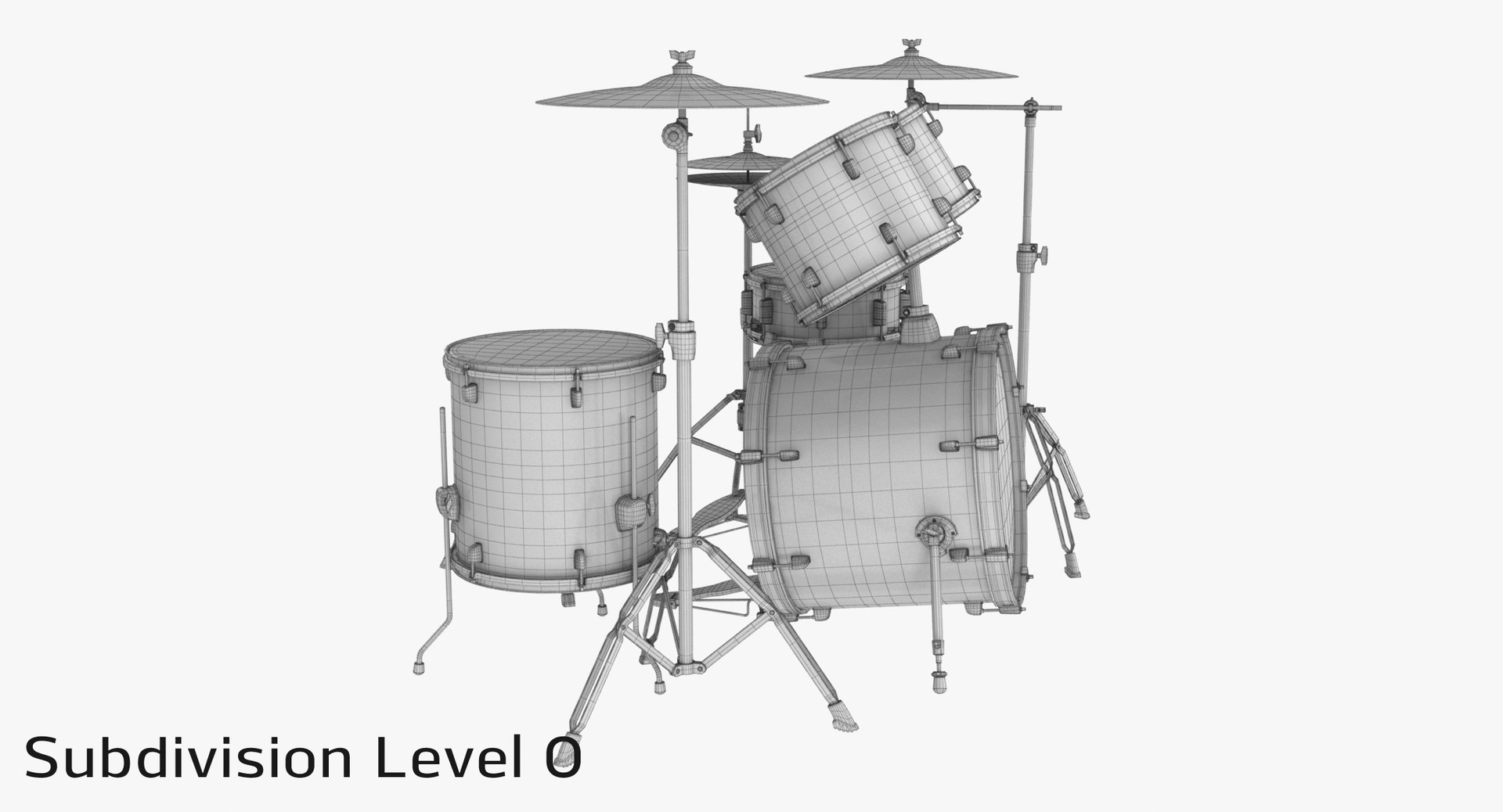 3D model acoustic drum kit - TurboSquid 1509898