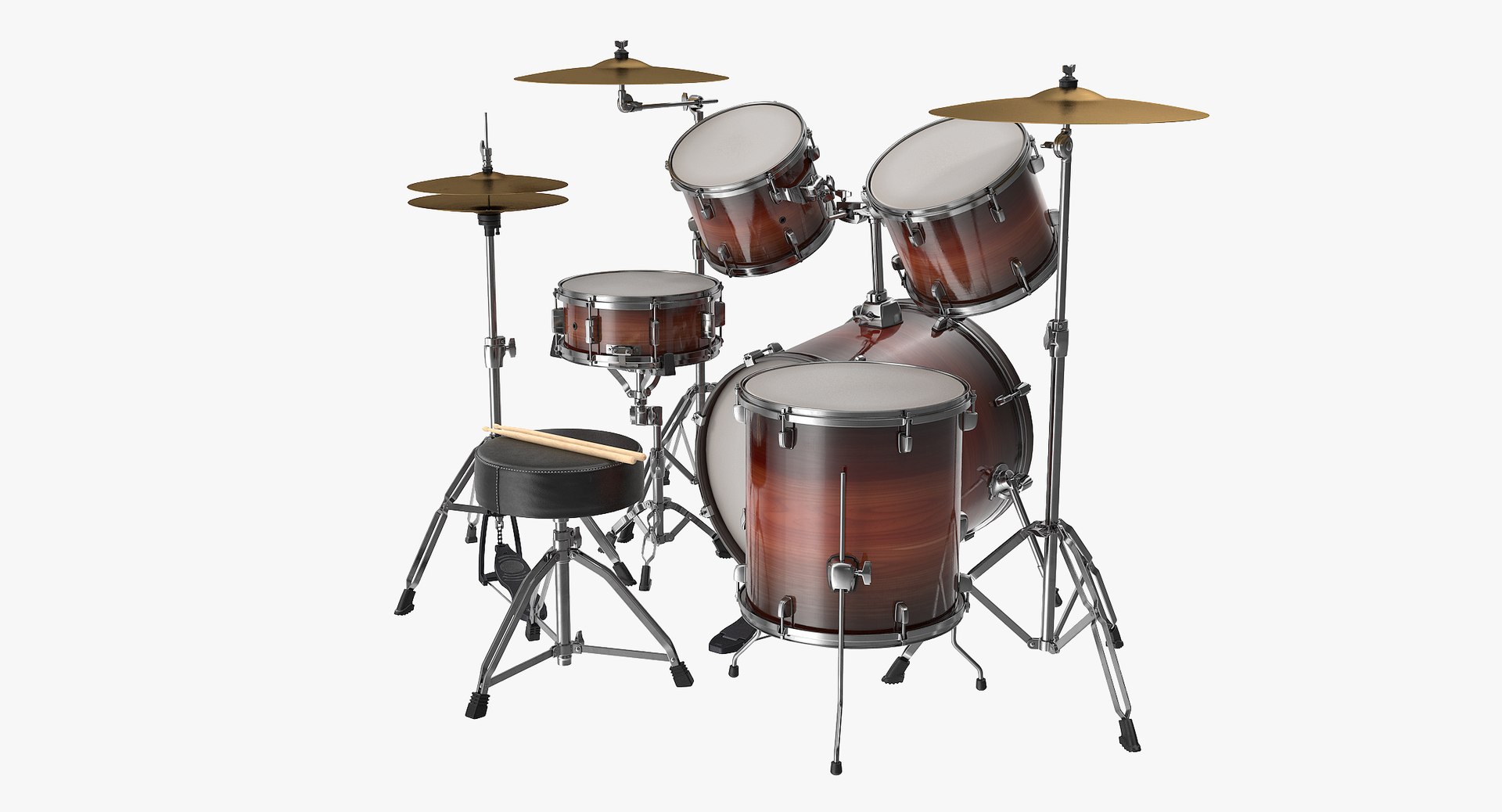 3D model acoustic drum kit - TurboSquid 1509898