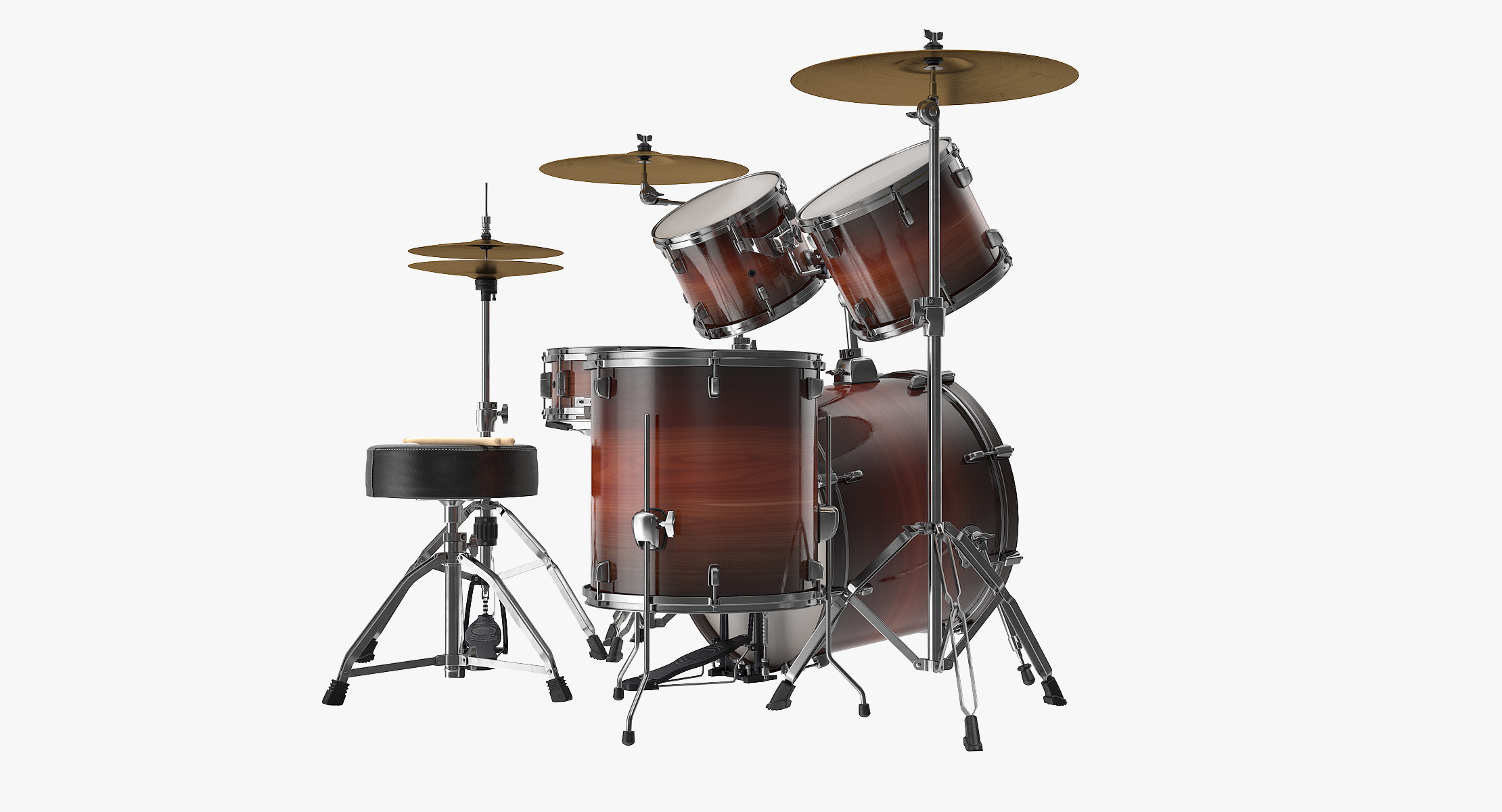 3D model acoustic drum kit - TurboSquid 1509898