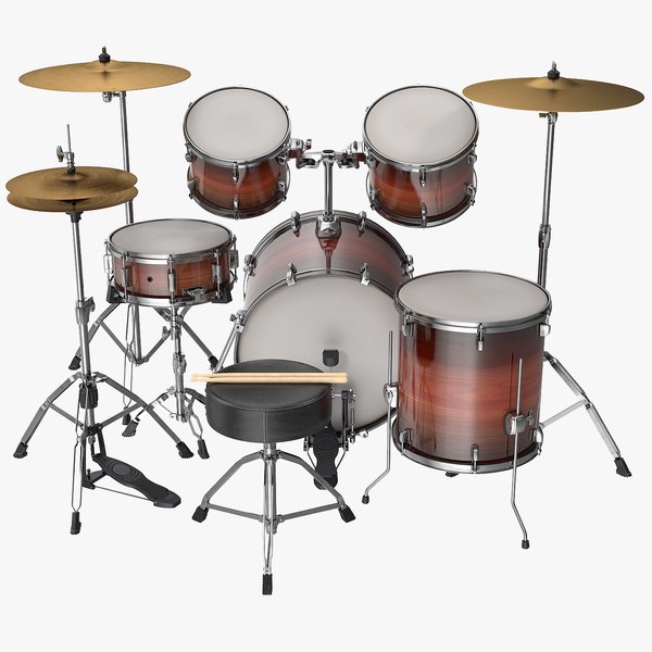 3D model acoustic drum kit - TurboSquid 1509898