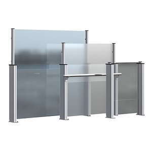 Lifting glass railing