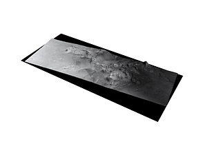 MARS VR - Rocky Central Uplift of Crater 3D