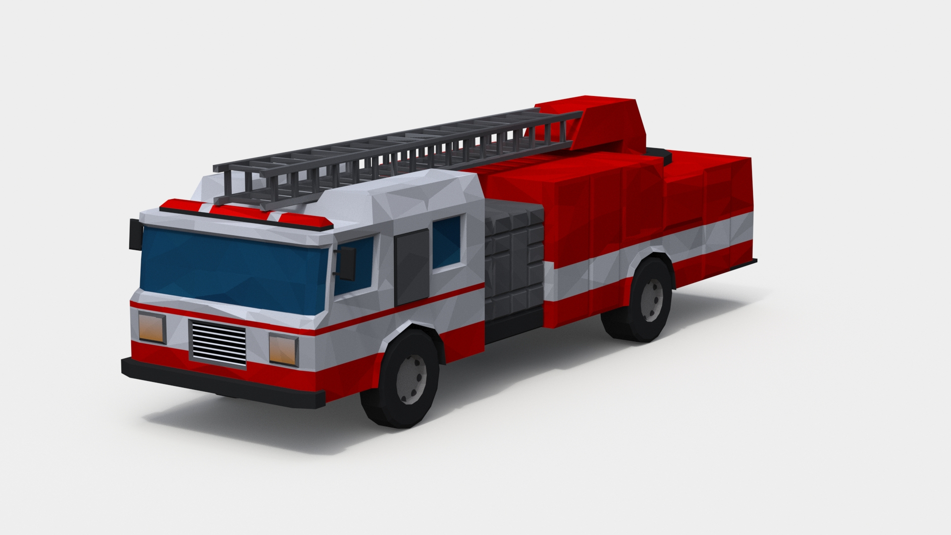 Low Poly Stylized Model Fire Engine 3D Model - TurboSquid 2273061