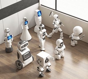 3D model robots Collection intelligent robot Smart robot humanoid robot