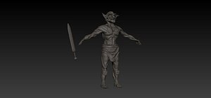 Goblin Warrior 3D Model