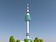 Low Poly N Seoul Tower Landmark