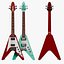 Набор из двух бас-гитар Gibson Flying V Bass из коллекции PBR.