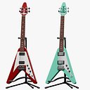 Набор из двух бас-гитар Gibson Flying V Bass из коллекции PBR.