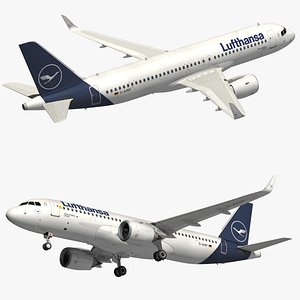 airbus a320 neo lufthansa 3D