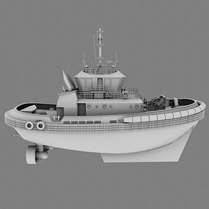 3d tug boat