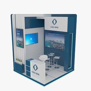 3D model exhibition booth