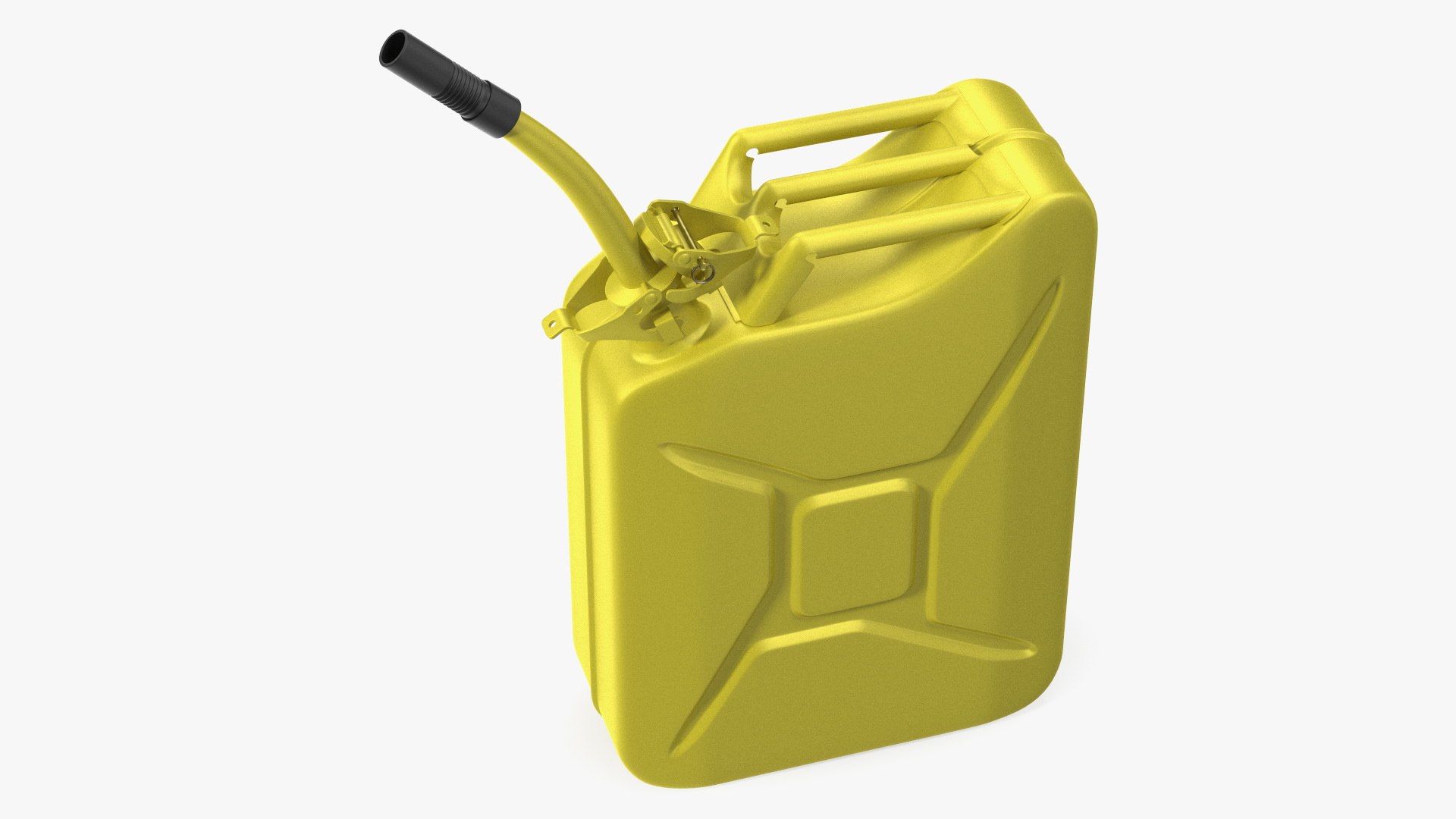 Jerry Fuel Can with Flexible Spout Yellow 3D model preview
