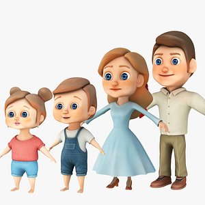 3D Cartoon Family 1