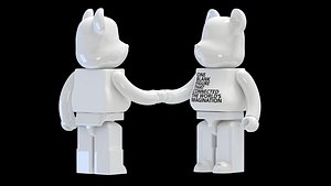 3D BEARBRICK Shake hand