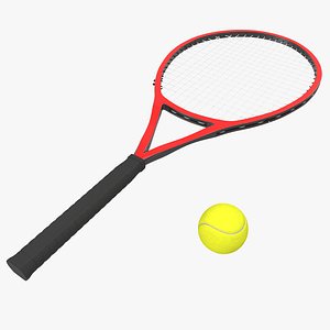 3d tennis racket ball model