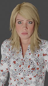 Woman Inna low poly Ready for games 3D Model