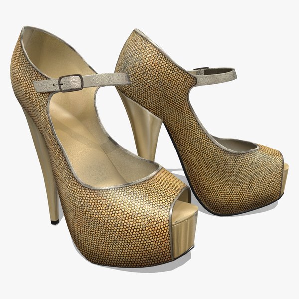 3D model Gold Heels V2