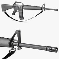 Assault Rifle M16 with Sling