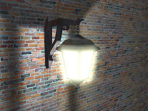 3d model lantern light