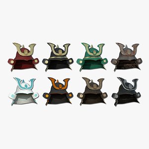 3D 08 Samurai Helmet Collection - Fantasy Character Design