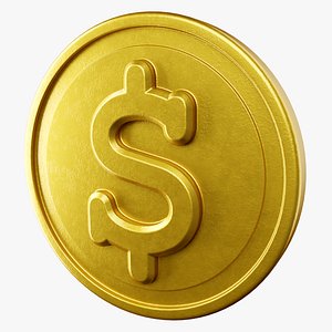 3D gold coin