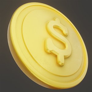 3D gold coin