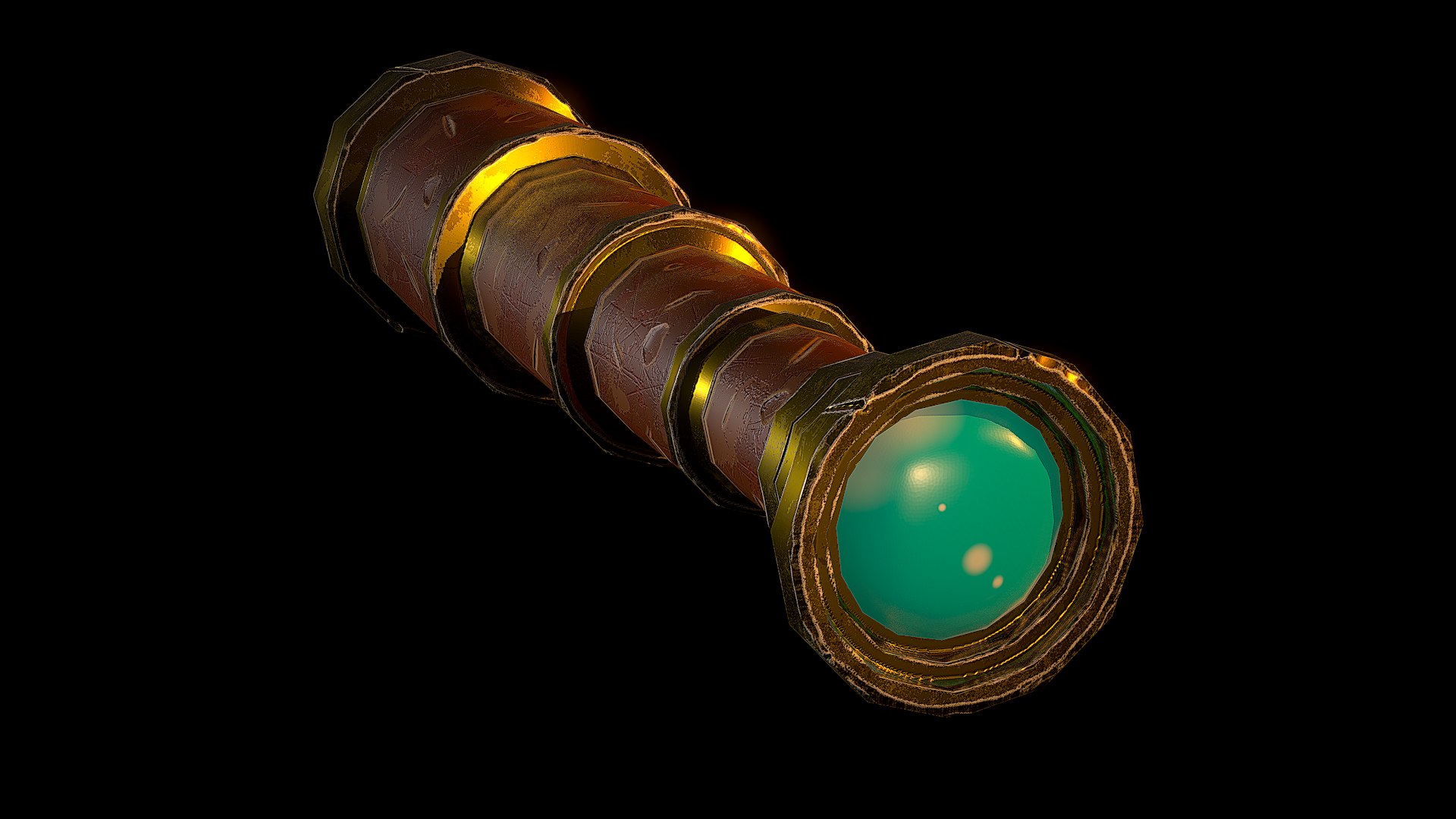 3D Pirate Stylized Telescope model - TurboSquid 2059635