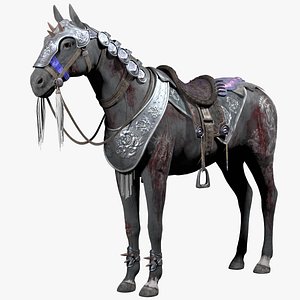 wounded warrior horse 3d model