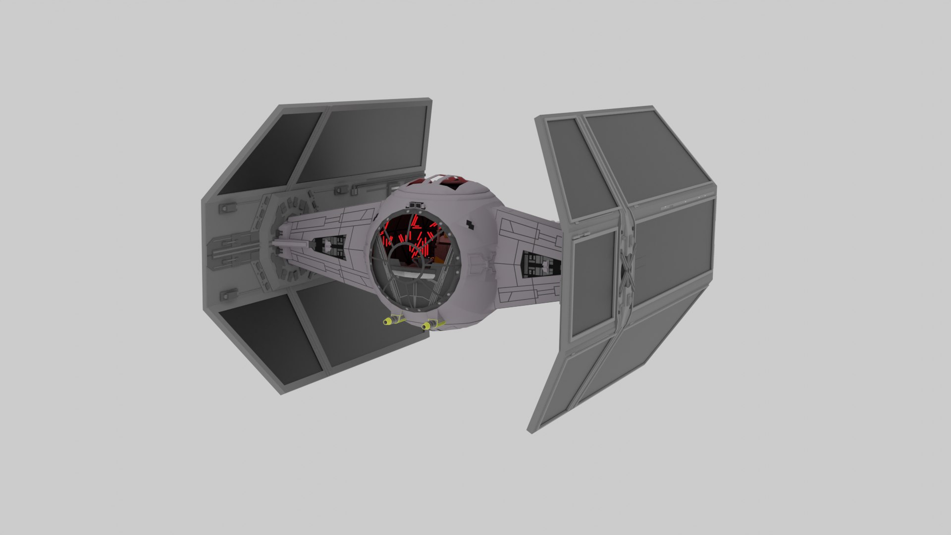 3D Star Wars Advanced Tie Fighter With Interior Darth Vader Model ...