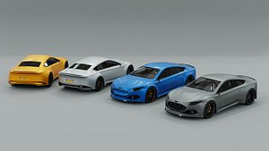 pack generic sports car 3D model