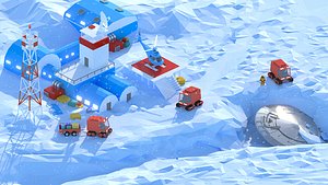 3D model antarctic station