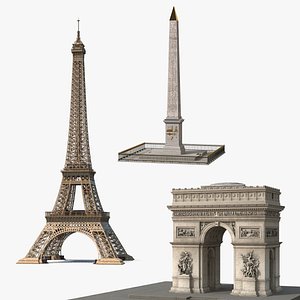 Paris Landmarks Collection 3D model