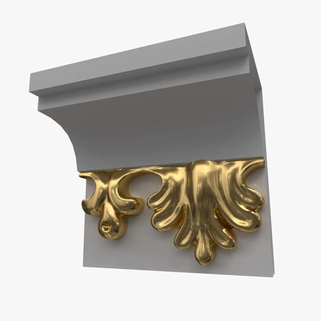 Patterned Cornice Gypsum Plaster DK26 3D Model - TurboSquid 1993173