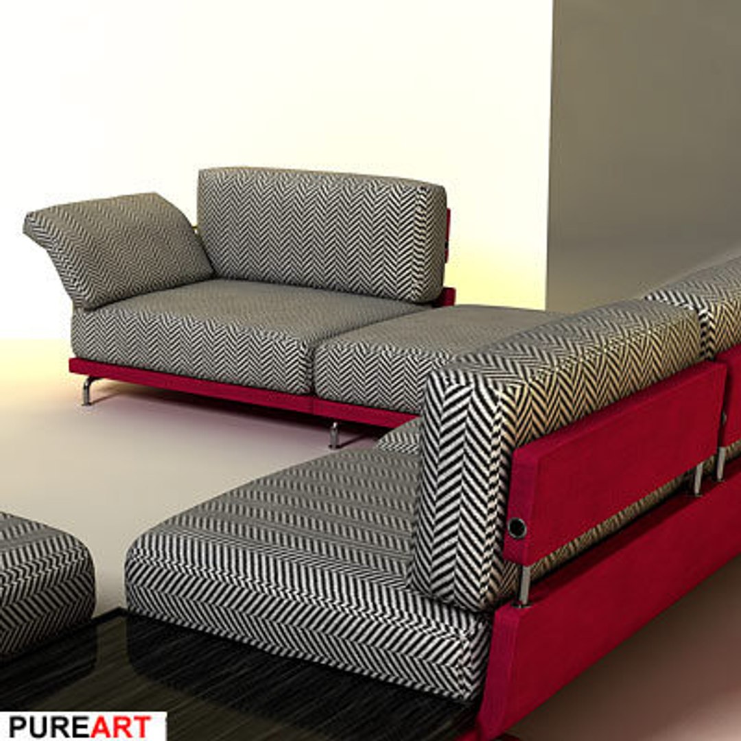 3d Upholstered Divan Model