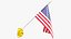3D American Flags Collection V1 model
